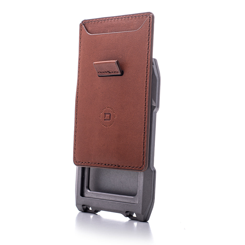 Dango A10 Pull Pocket Adapter portacarte Whiskey Brown 4 carte
