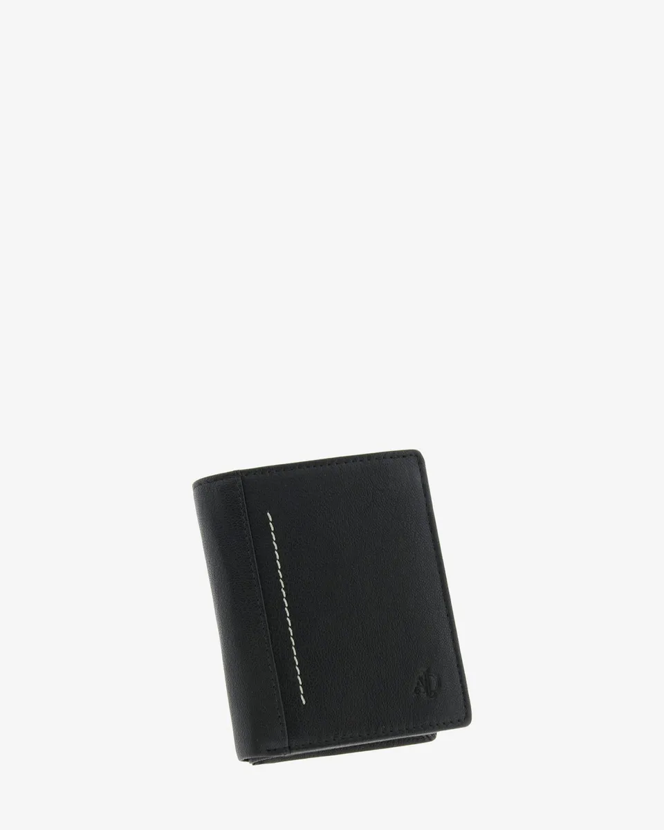 Adapell Maxwell 1656 portafoglio uomo verticale Nero RFID