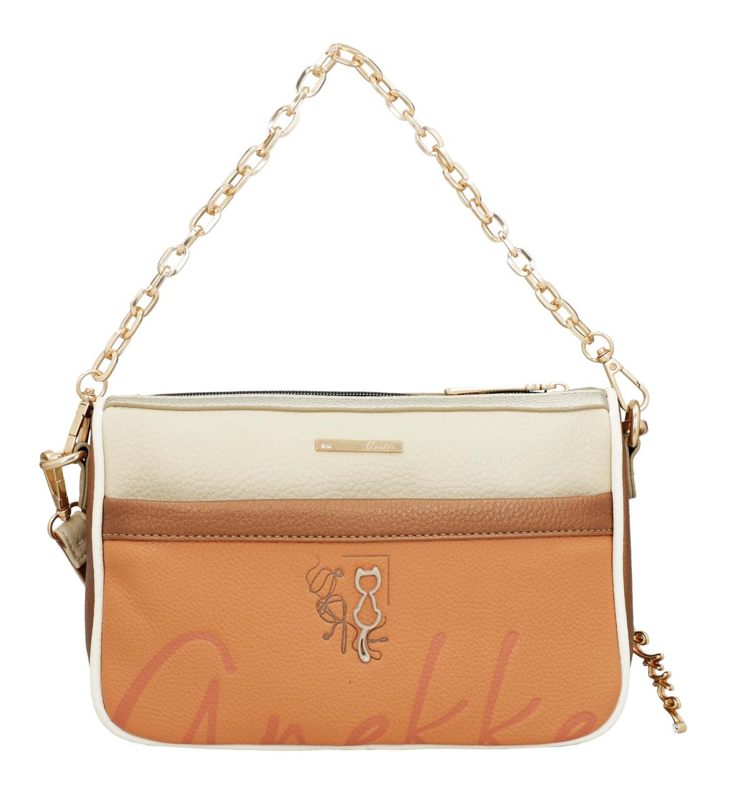 Anekke Essentials Borsa a Tracolla Corallo con Stampa