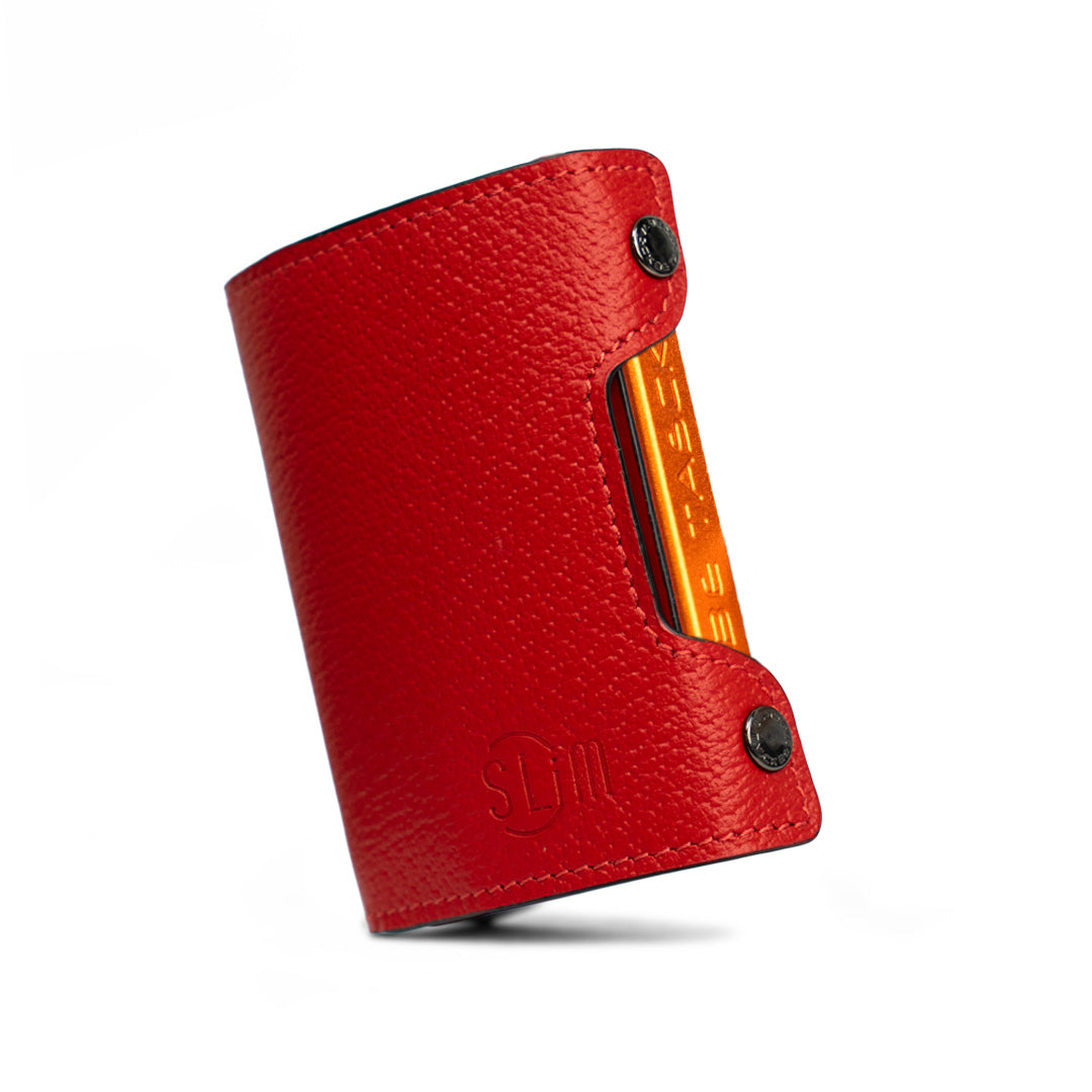SLim Be Tasck Cinghialino portafoglio rosso pelle compatto