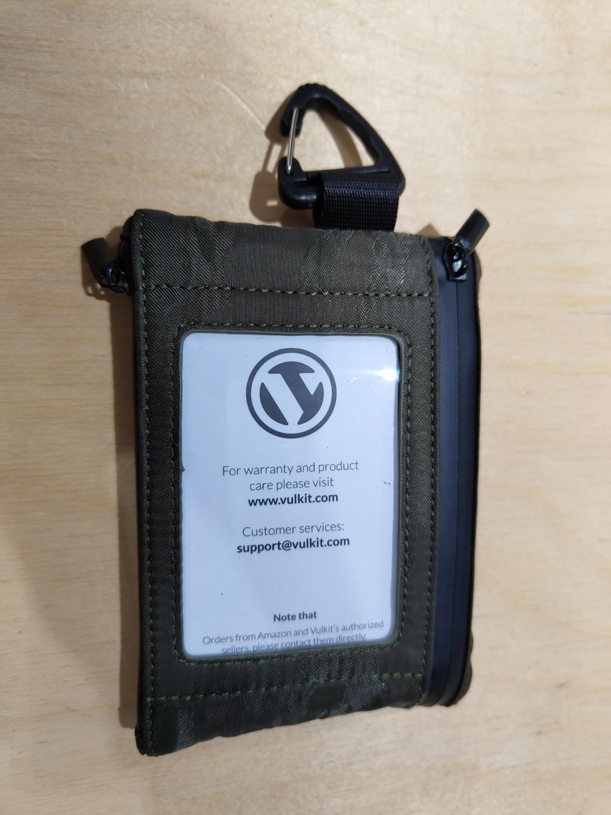 VULKIT VW124 portafoglio RFID nylon nero viaggio