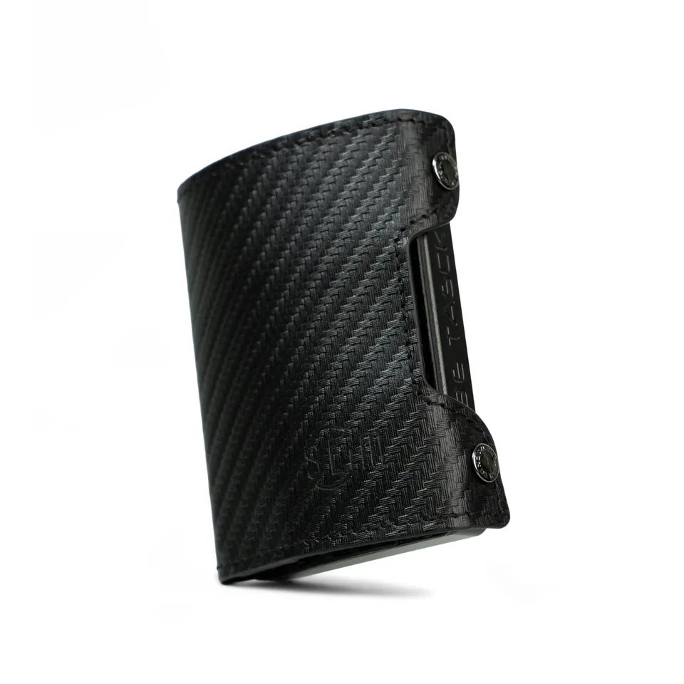 SLim Be Tasck Portacarte Carbon Nero Frame Nero