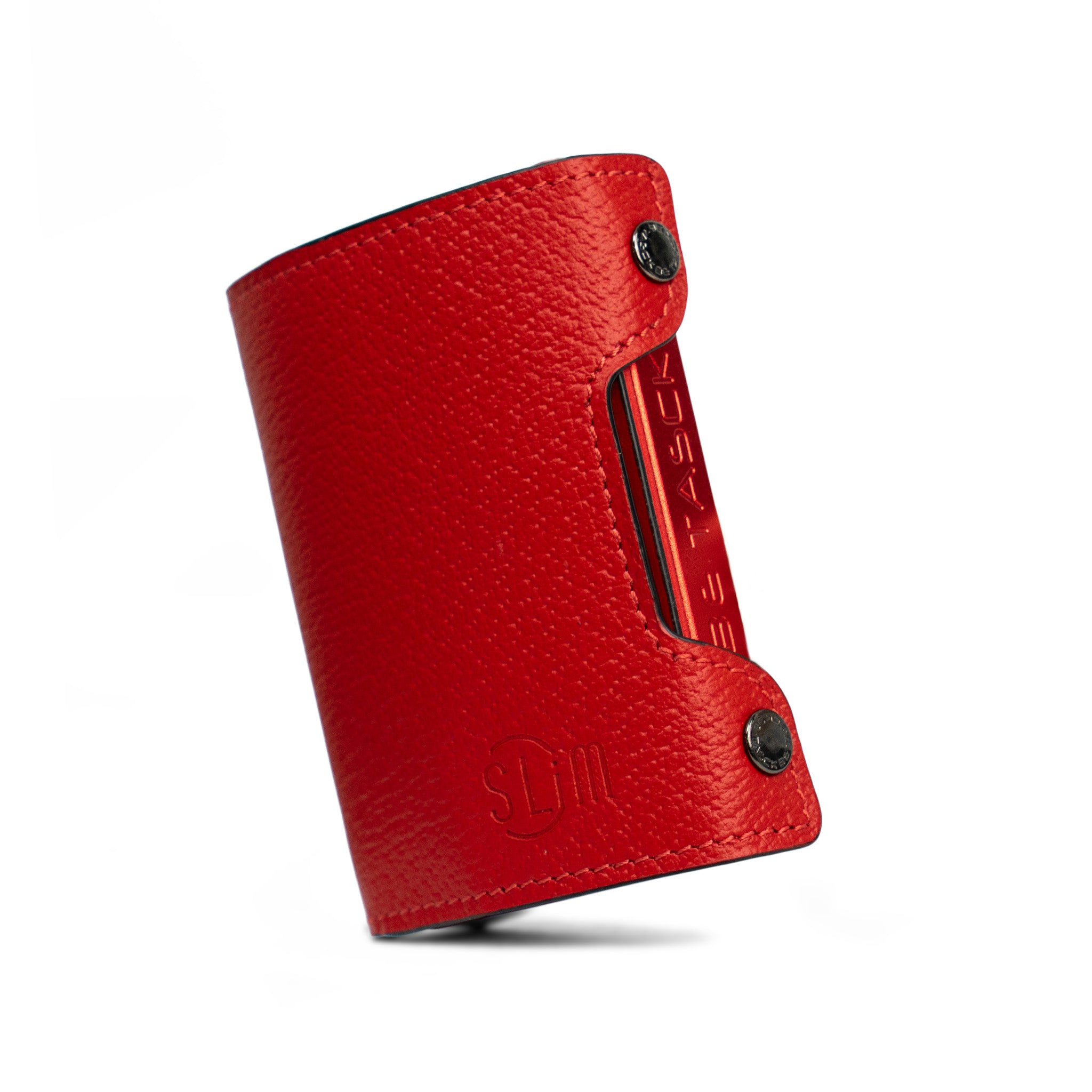 SLim Be Tasck Cinghialino portafoglio rosso pelle compatto