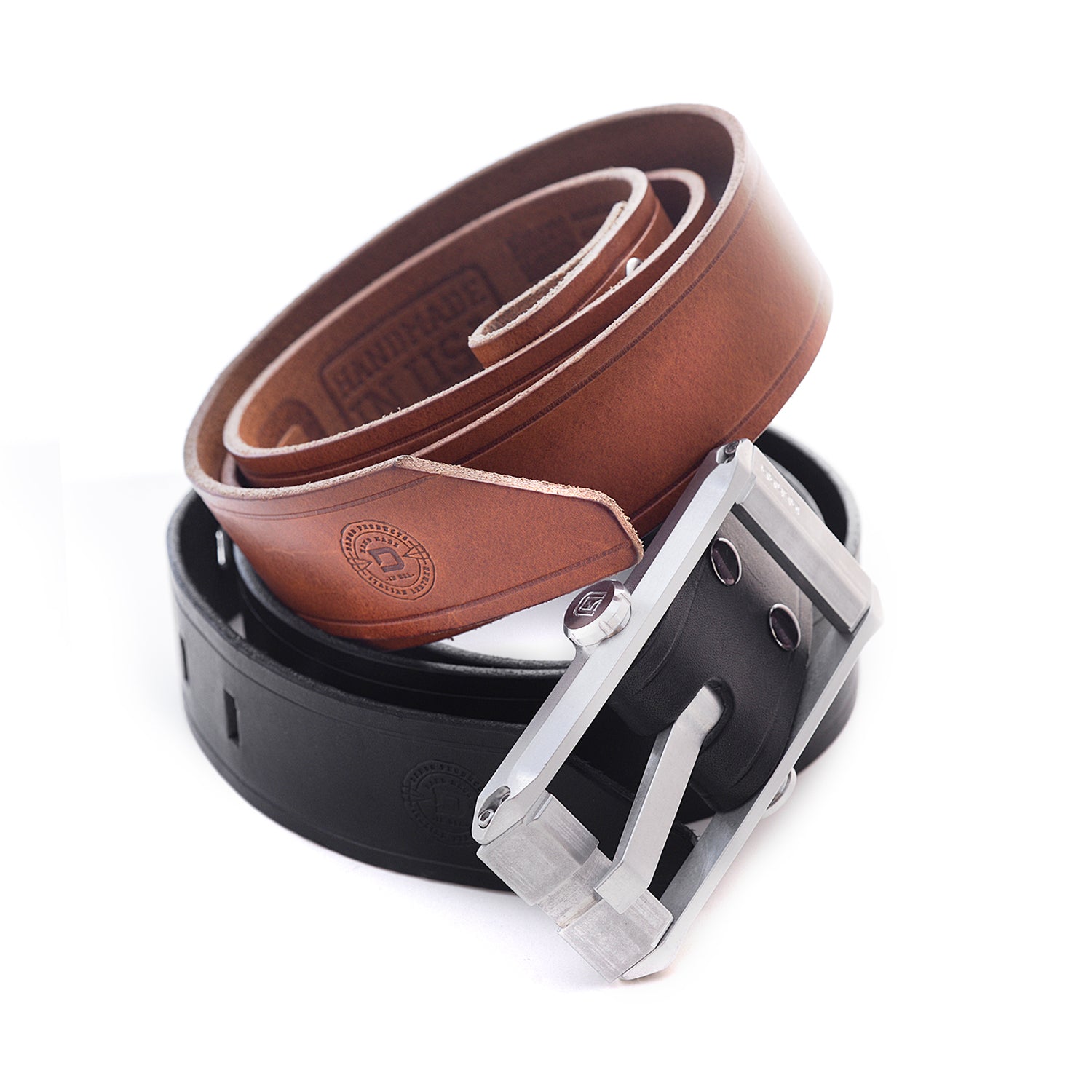 Dango Belts Belt Bundle cintura pelle nero + whiskey brown