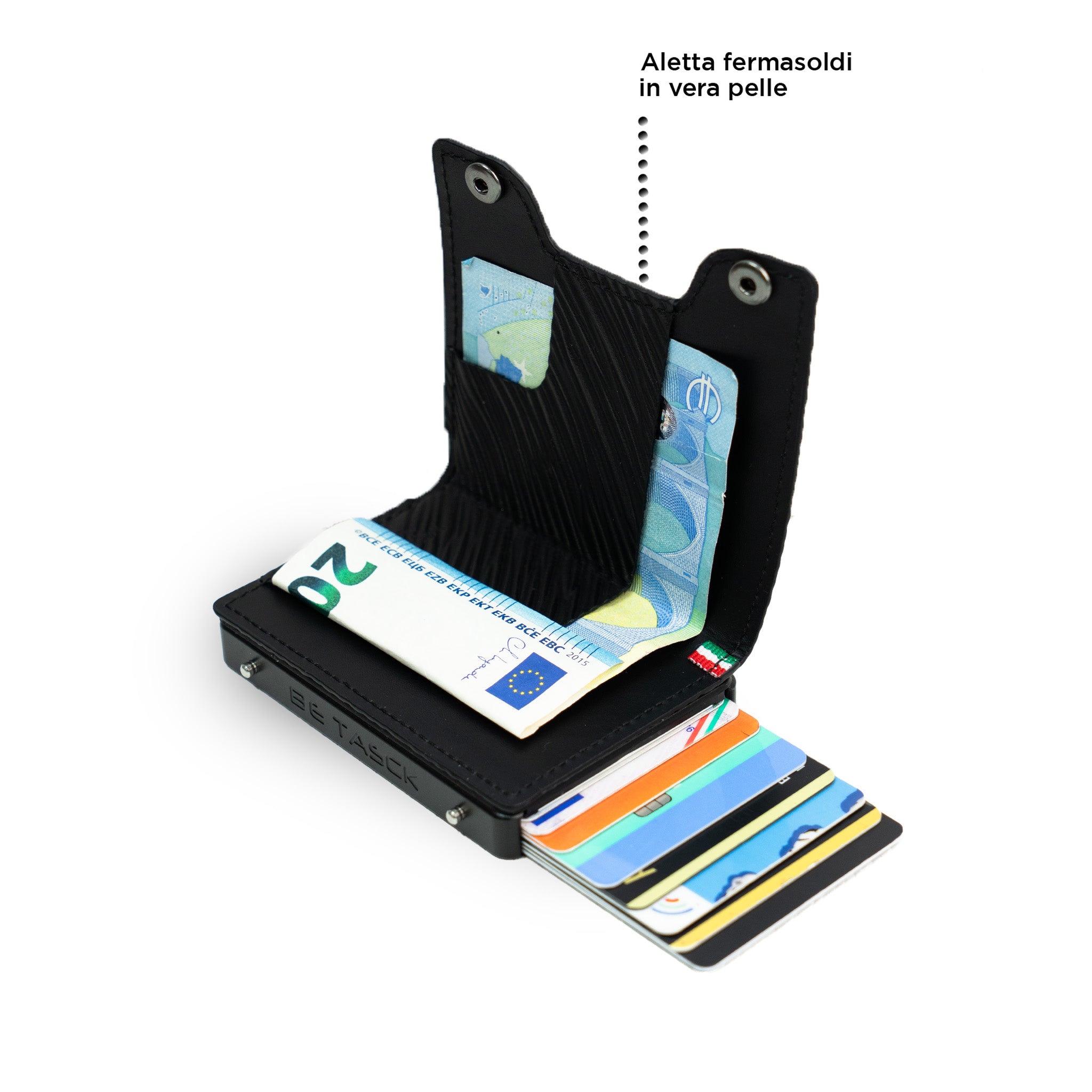 SLim Be Tasck Portacarte Pelle Epi Nero Frame Nero