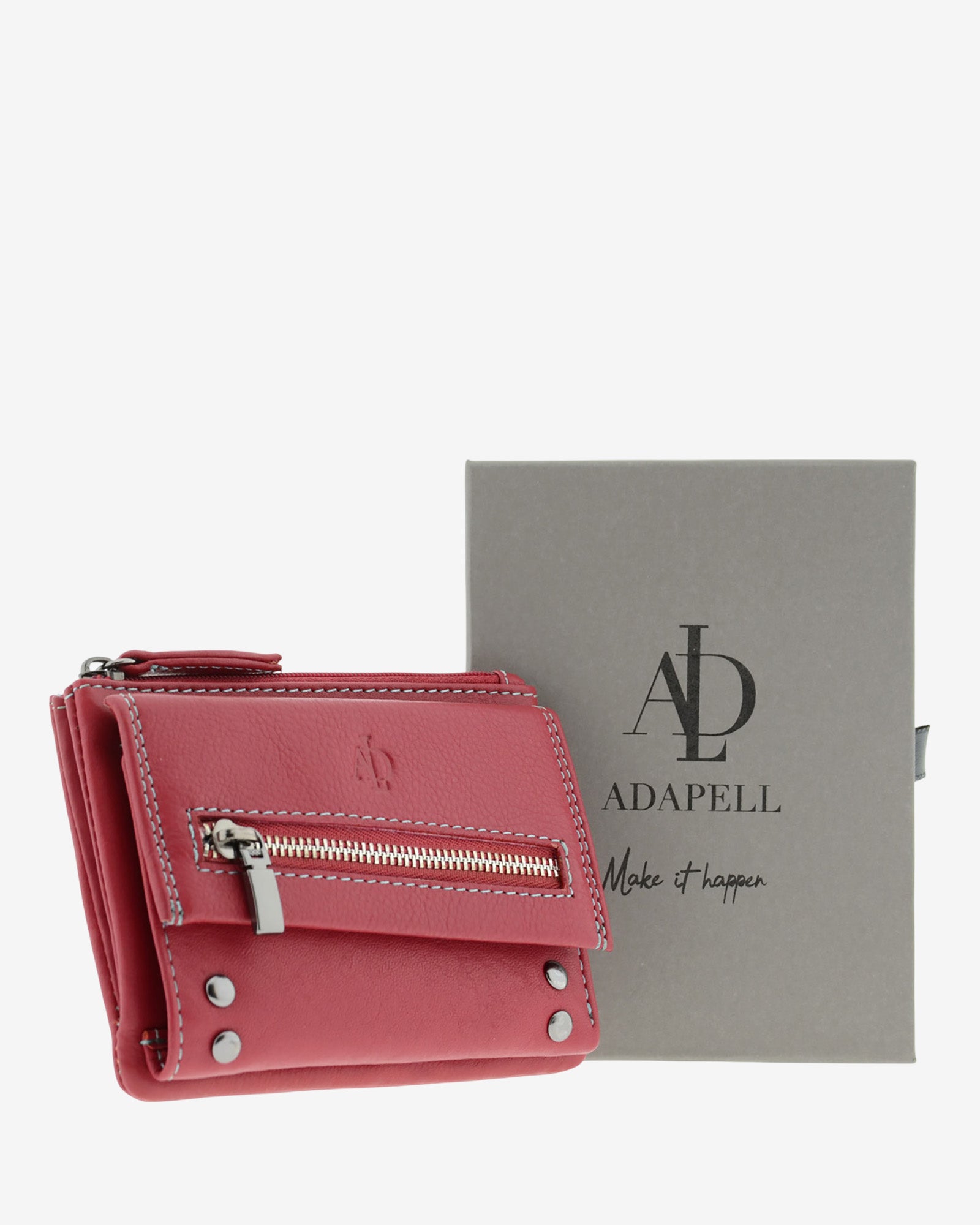 Adapell Satine 4165 portafoglio piccolo nero 6 carte zip