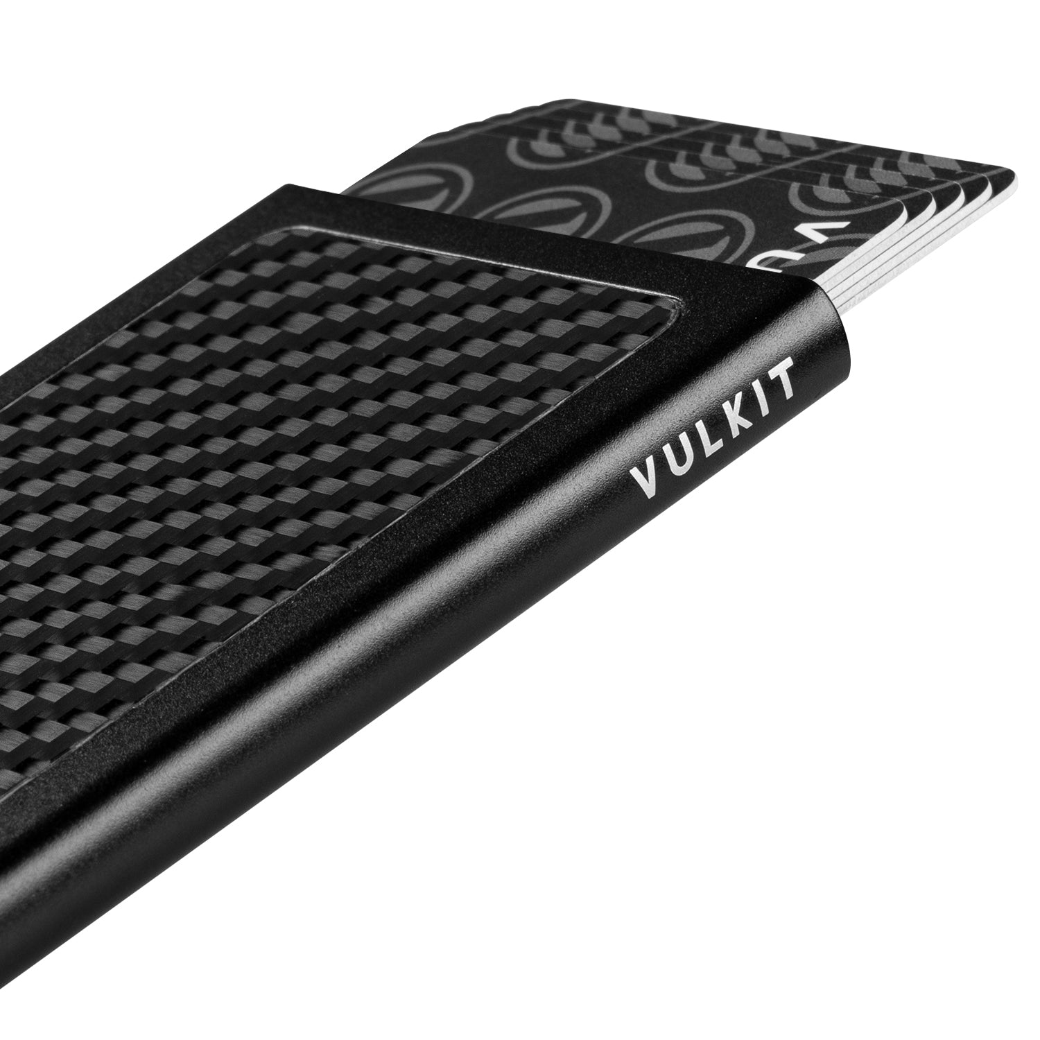VULKIT VC101 Portacarte Alluminio Carbon Nero 5 Carte