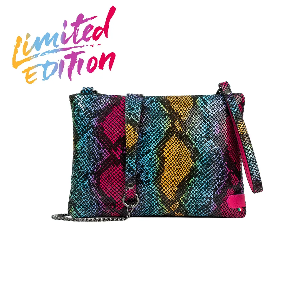 SLim Pochette Tracolla Animalier Multicolor pochette 23 cm