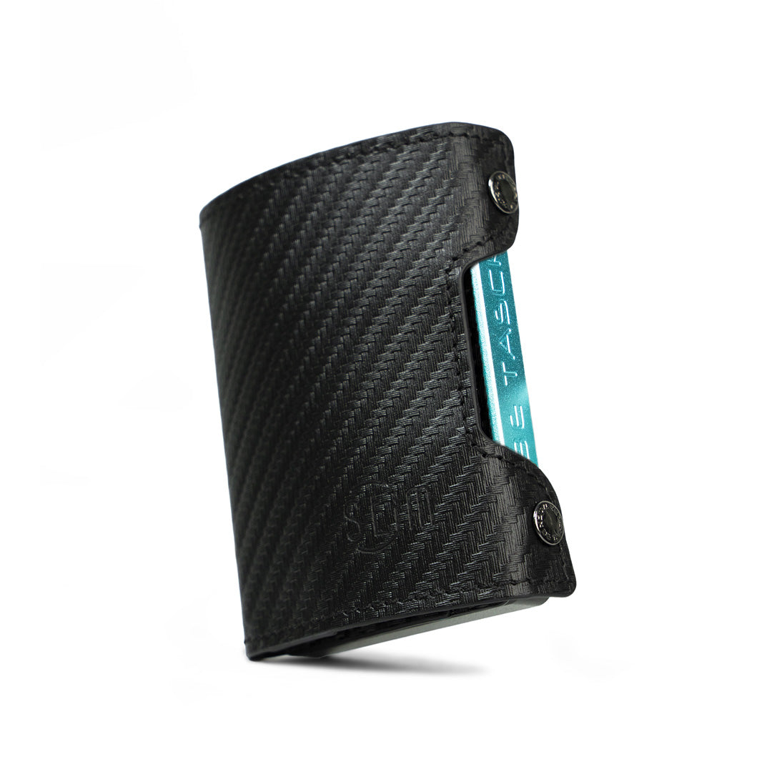 SLim Be Tasck Portacarte Carbon Nero Frame Nero