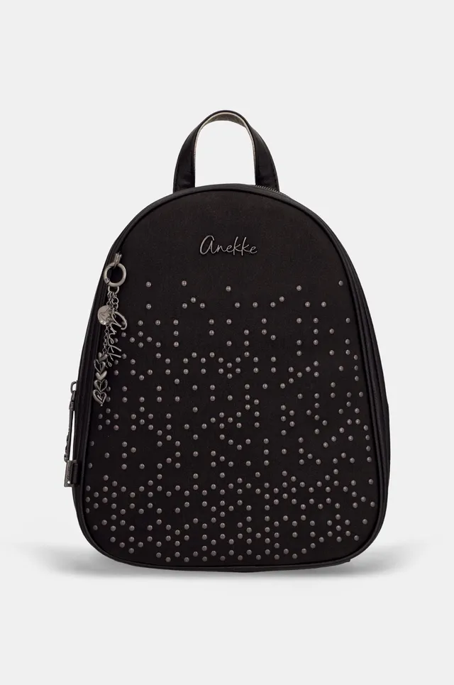 Anekke Black Zaino Medio Nero con Cerniera