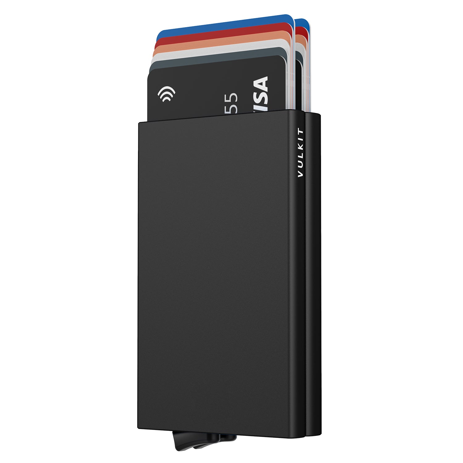VULKIT VC102 Portacarte Alluminio Nero 10 Carte