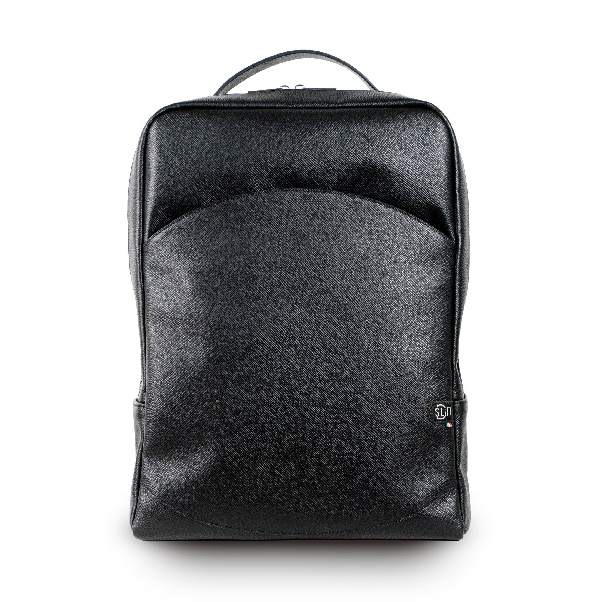 SLim Zaino Grande Saffiano zaino pelle nero 19 L