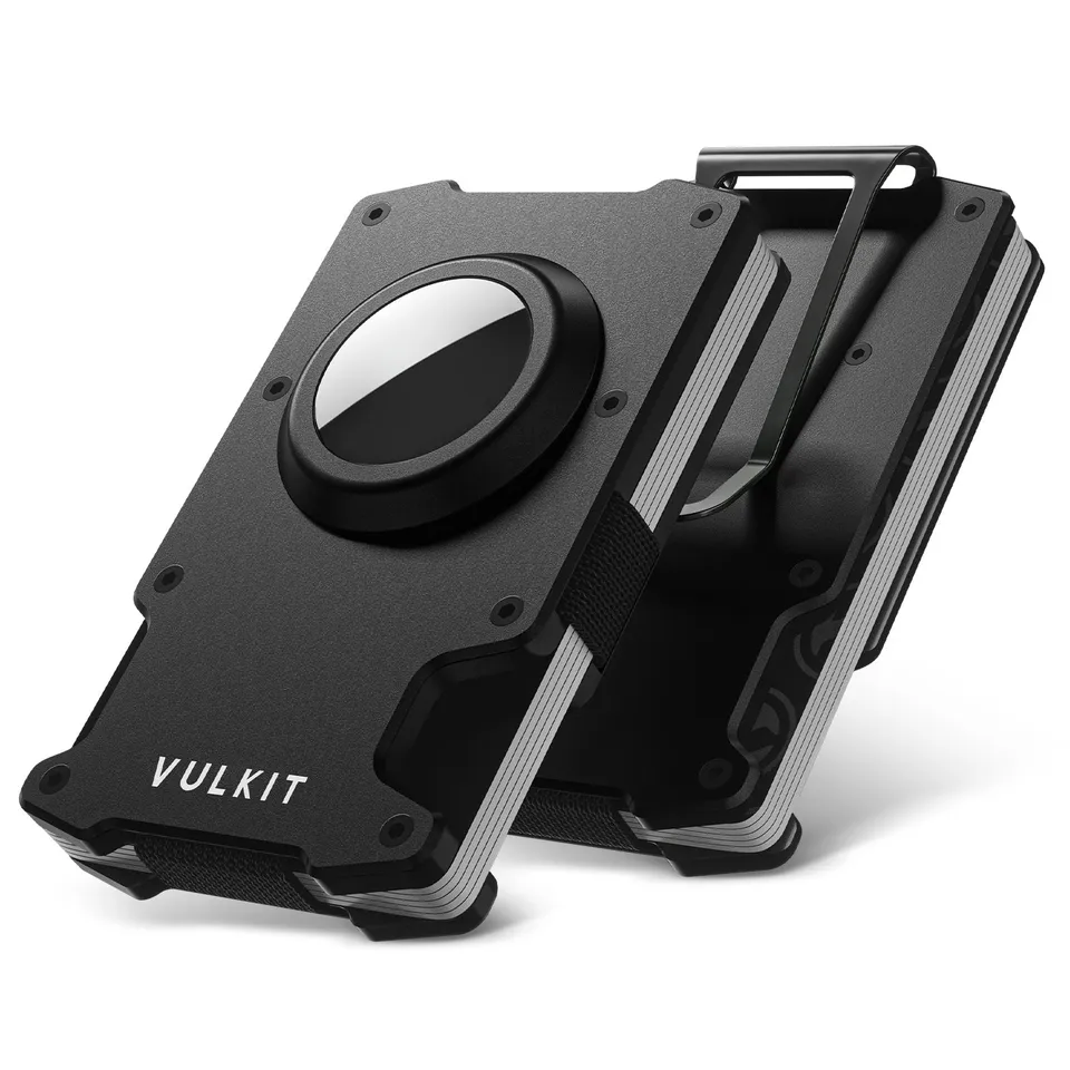 VULKIT VCL400 Portafoglio Slim AirTag Money Clip Nero