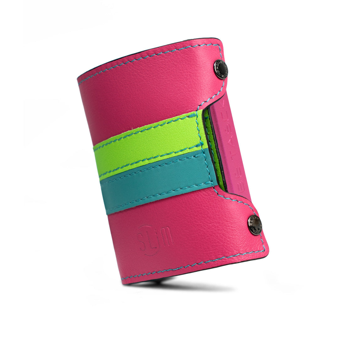 SLim Be Tasck Bicolor portafoglio Fucsia Multicolor pelle