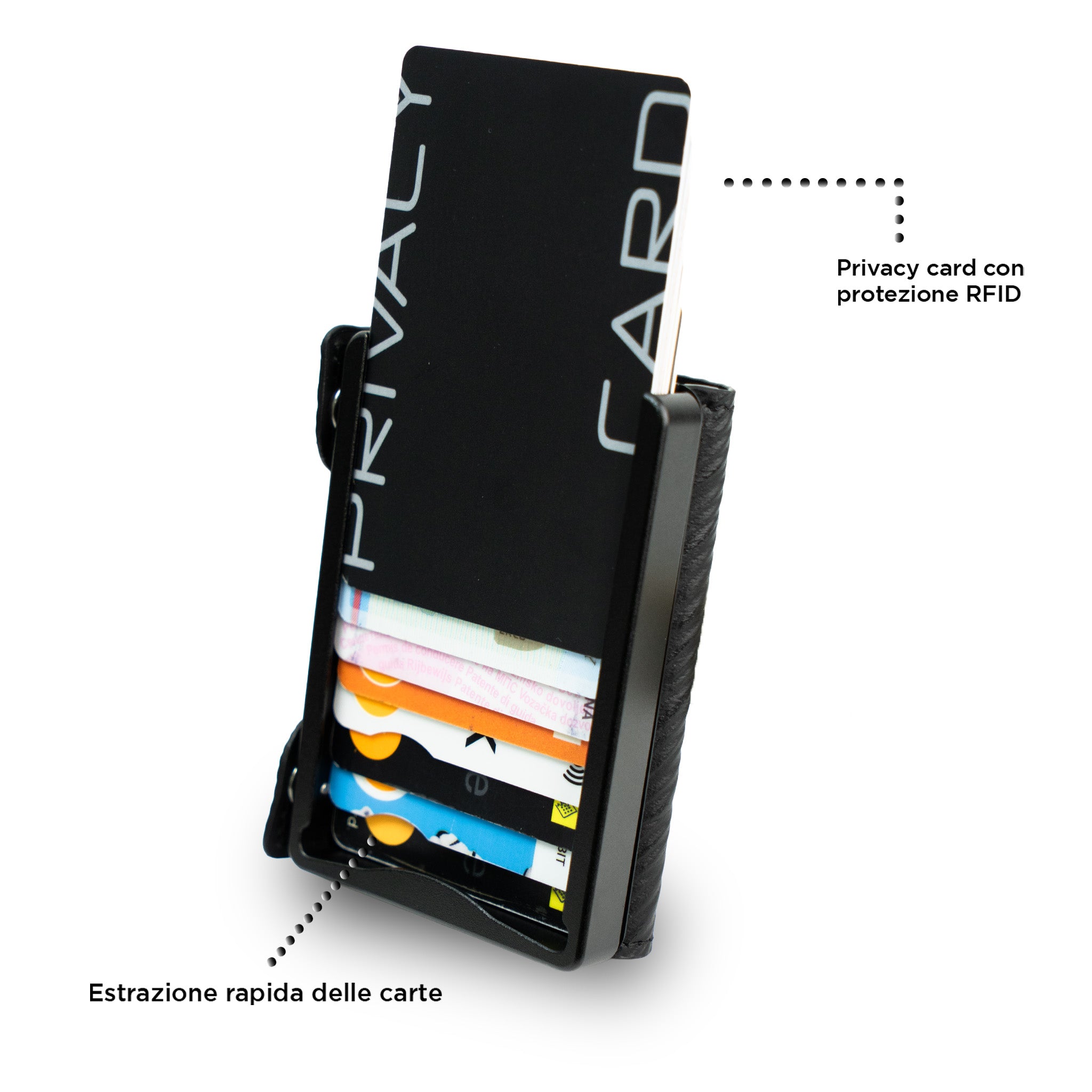 SLim Be Tasck Portacarte Pelle Epi Nero Frame Nero