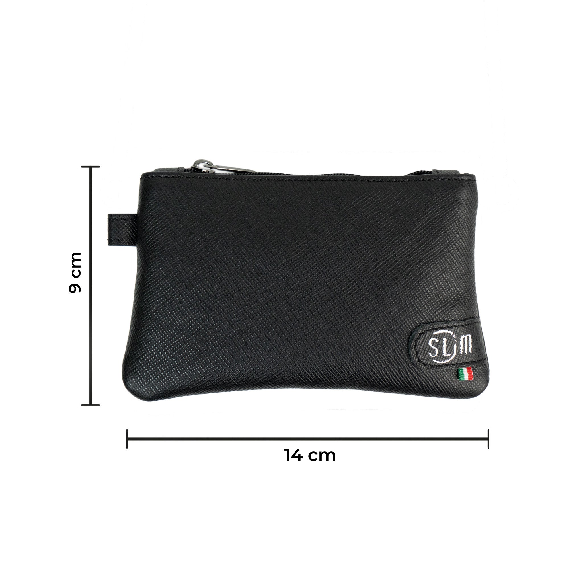 SLim Mini Pochette Pelle Saffiano Nero Bustina