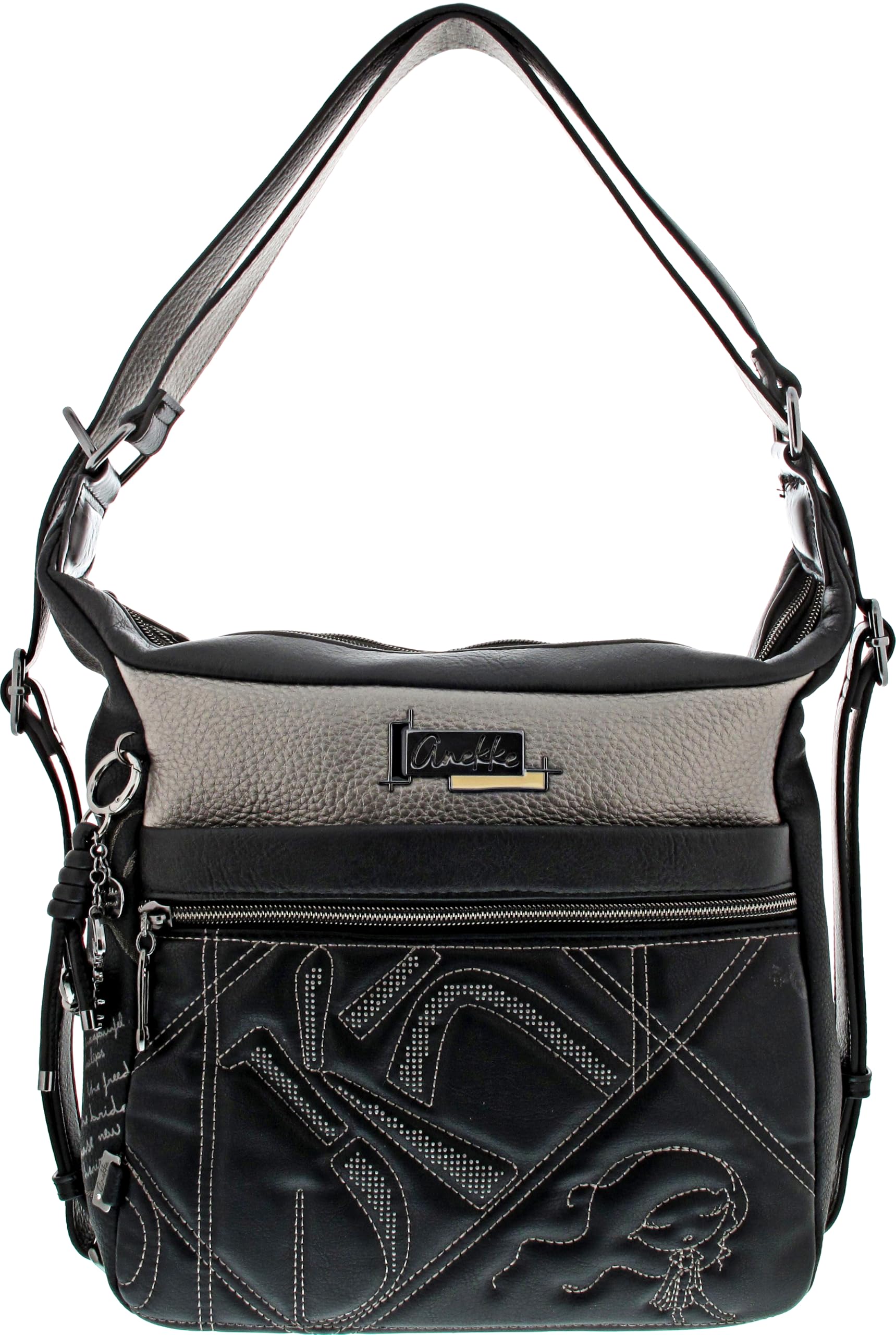 Anekke Iron Zaino Convertibile Borsa a Spalla 27x26x10
