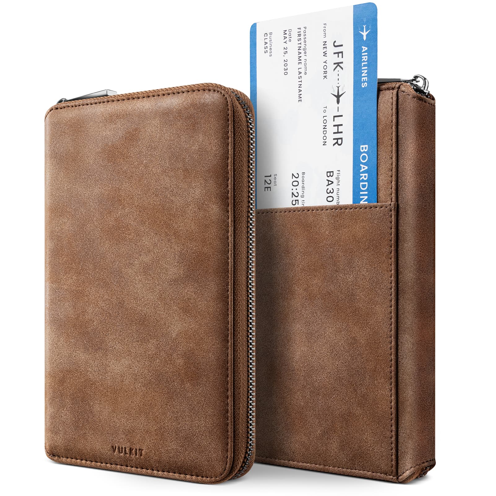 VULKIT VPW113 porta passaporto famiglia nero RFID AirTag