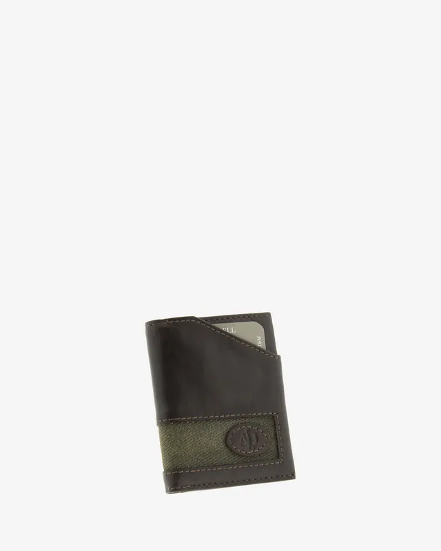 Adapell Range 1622 portacarte uomo cuoio pelle canvas 6 slot
