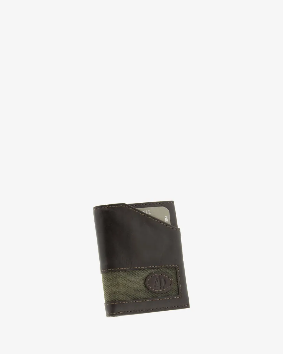 Adapell Range 1622 portacarte uomo cuoio pelle canvas 6 slot