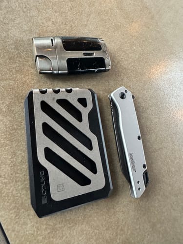 Dango SK1 Slide Kick portafoglio alluminio Jet Black titanio
