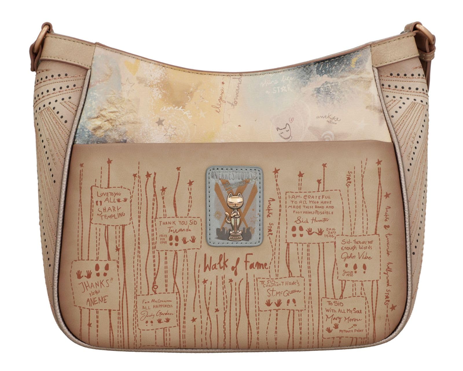 Anekke Hollywood borsa tracolla grande blu navy 29x27cm