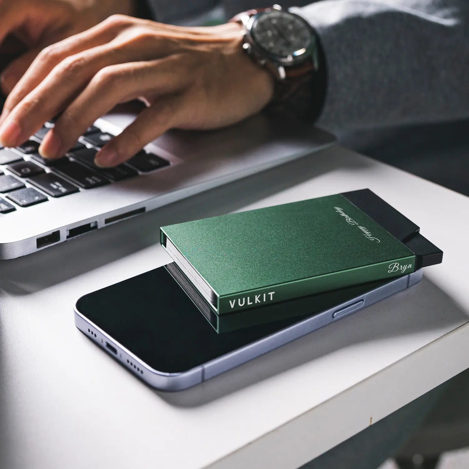 VULKIT servizio incisione laser personalizzata per wallet metallo
