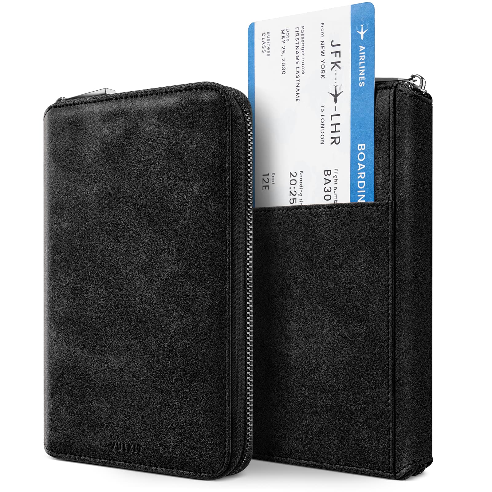 VULKIT VPW113 porta passaporto famiglia nero RFID AirTag