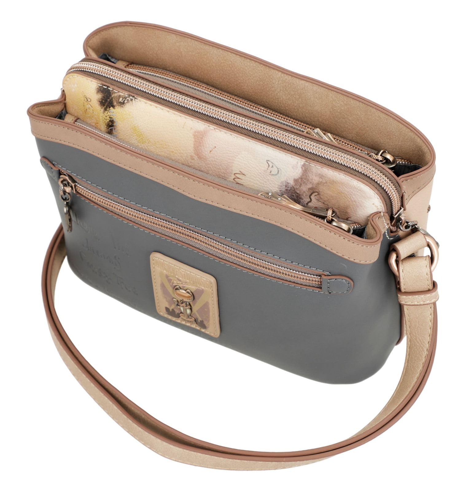 Anekke Hollywood Borsa Crossbody 3 Scomparti Blu M