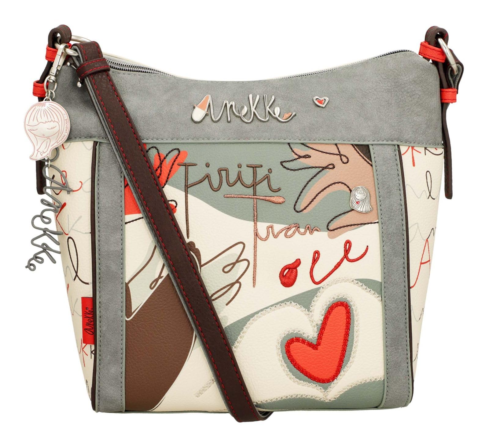 Anekke Mediterranean Ole borsa a tracolla 30x28 cm stampa artistica