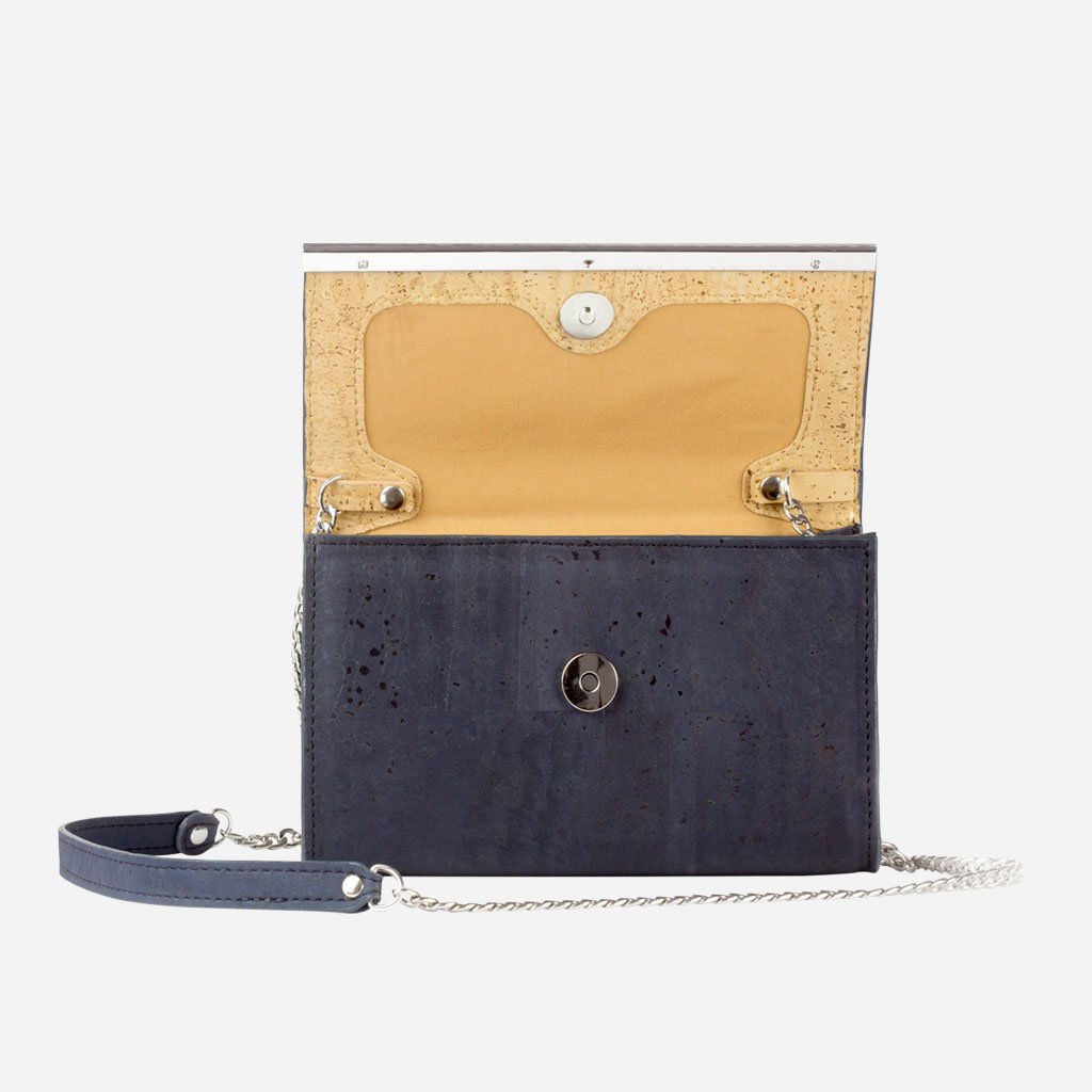 Corkor Bags Pochette in Sughero Blu S da Sera