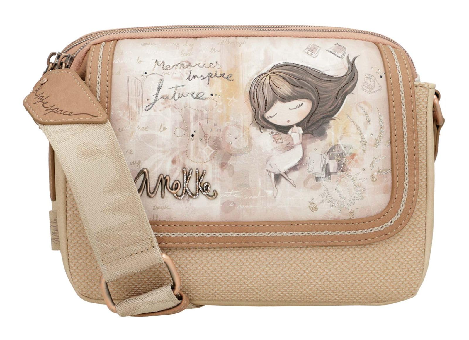 Anekke Memories borsa a tracolla patta ovale 25x18 cm