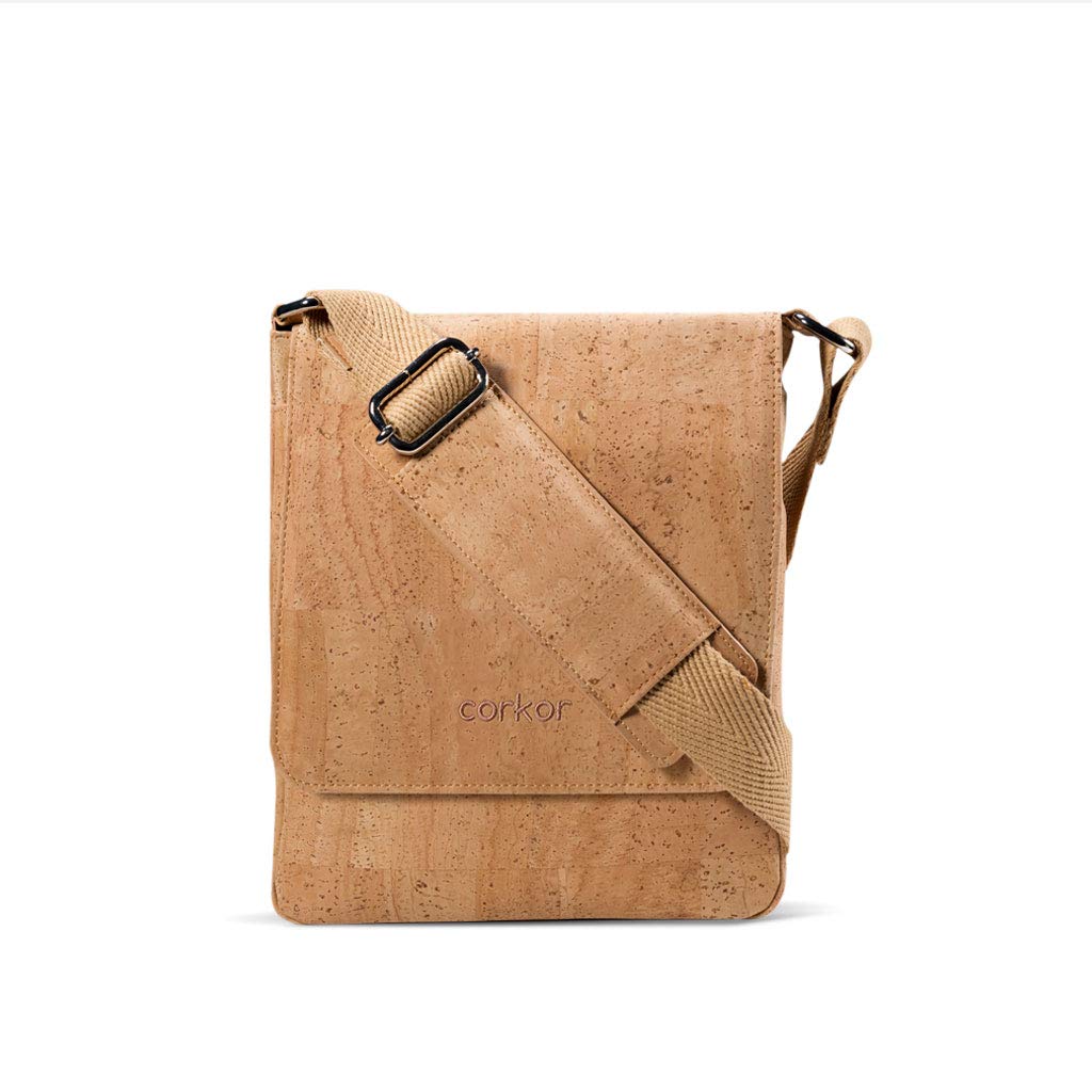 Corkor Messenger Laptop Bag 13 borsa marrone chiaro M