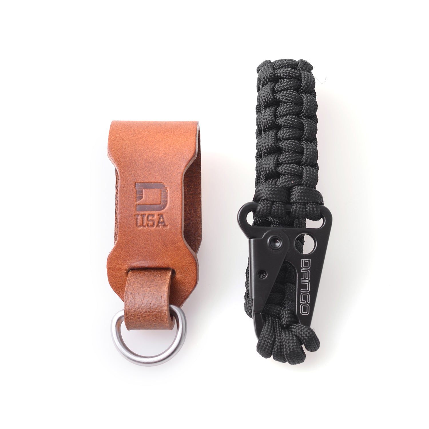 Dango Belts Tether & Belt Fob portachiavi nero Jet Black bundle