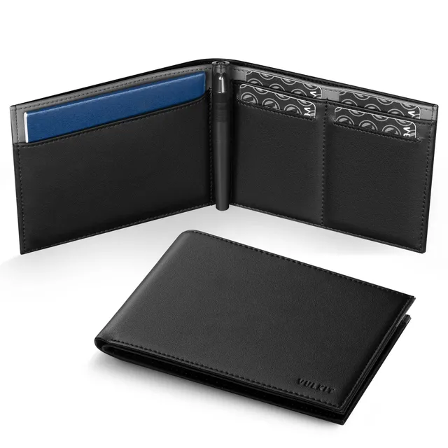 VULKIT Passport VPW119 Portafoglio Passaporto Nero Pelle RFID