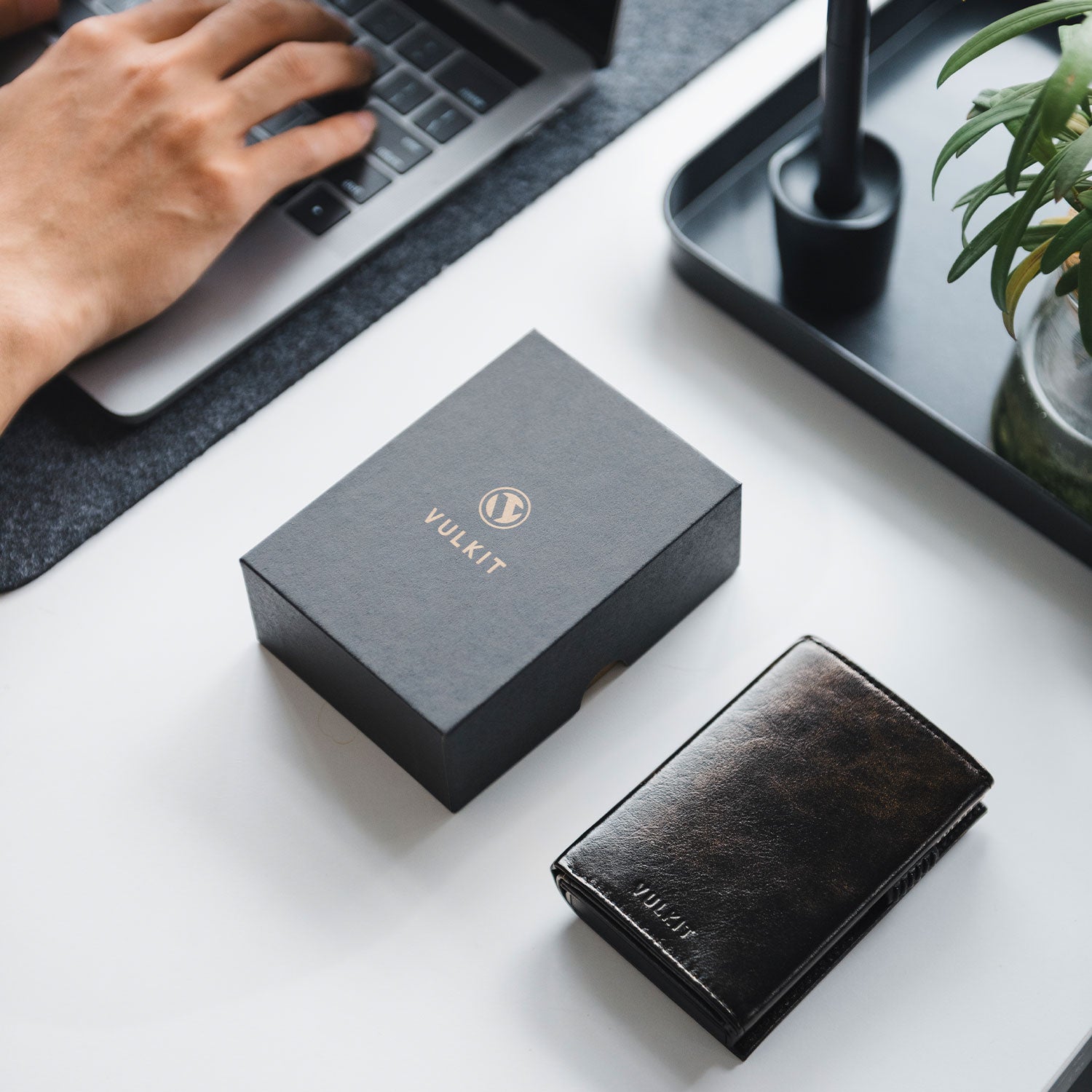 VULKIT Pop Up Wallet VC302P portafoglio pelle nero RFID