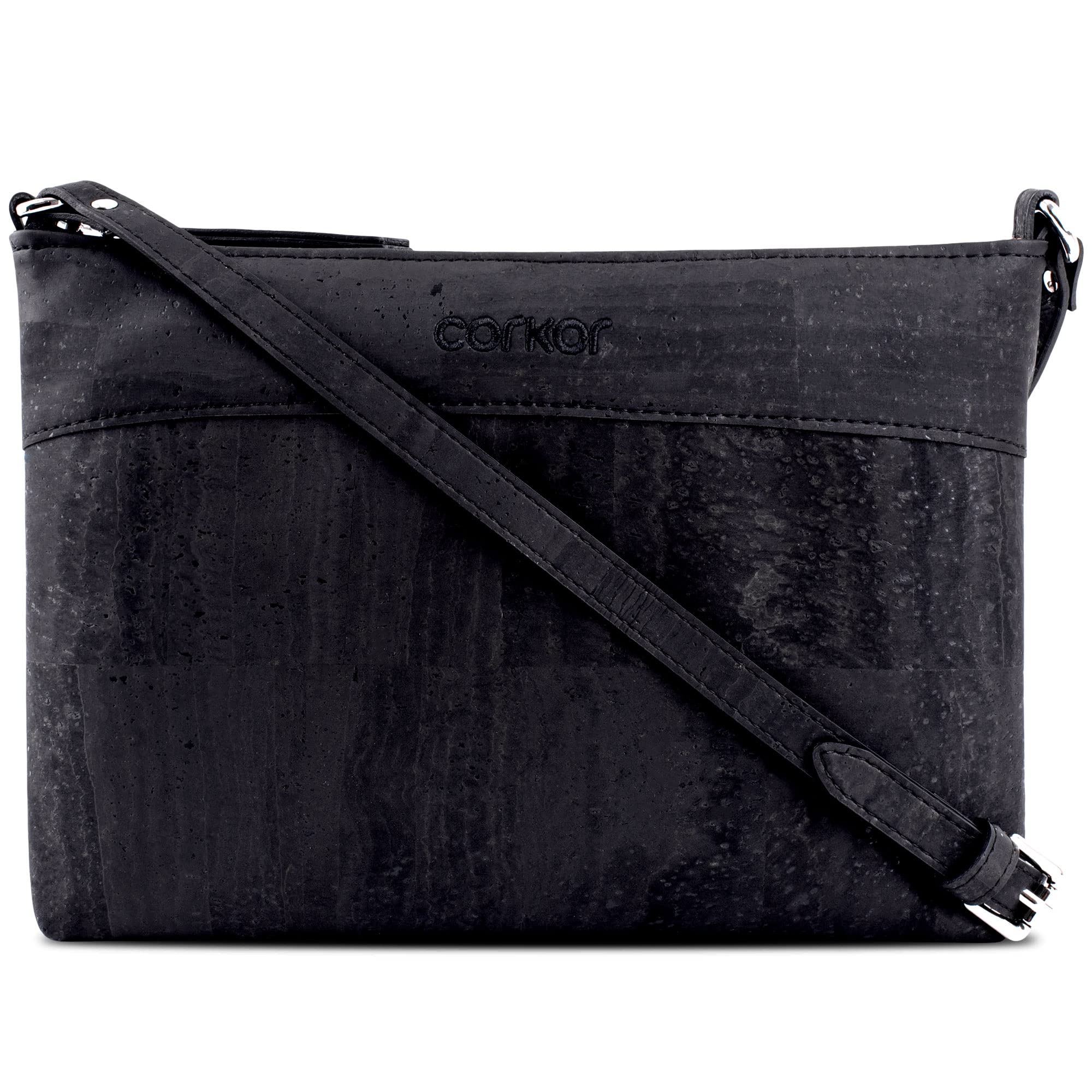 Corkor Bags zaino tracolla donna sughero marrone rosso