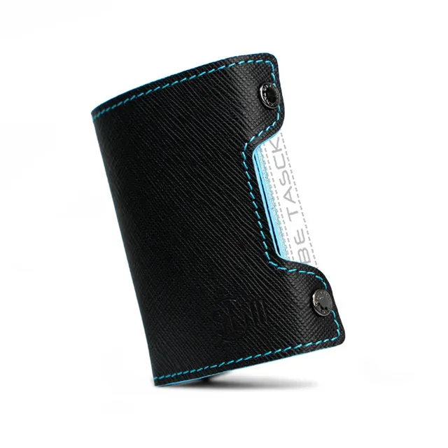 Be Tasck cover pelle saffiano nero azzurro smartphone