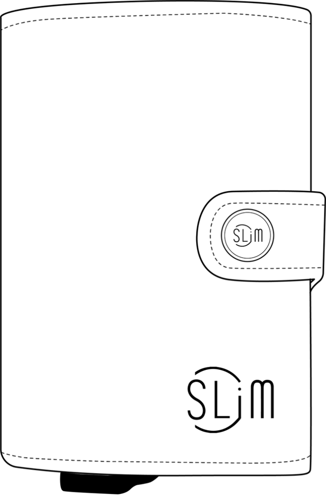SLim Vera Pelle Portacarte Azzurro Multicolor Italia Zip