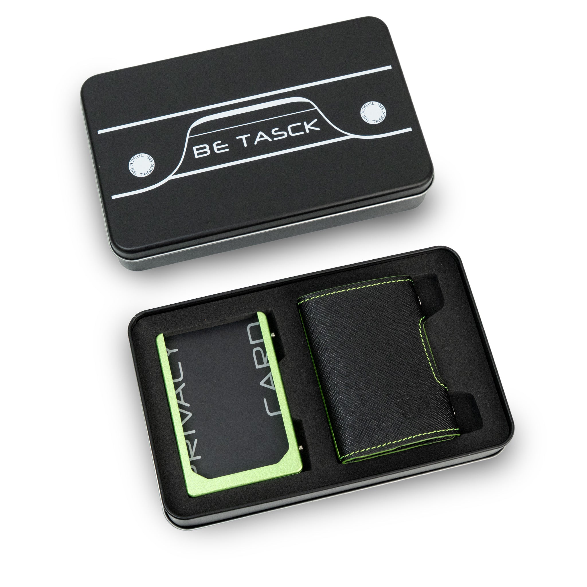 Be Tasck Saffiano Nero Verde portafoglio frame