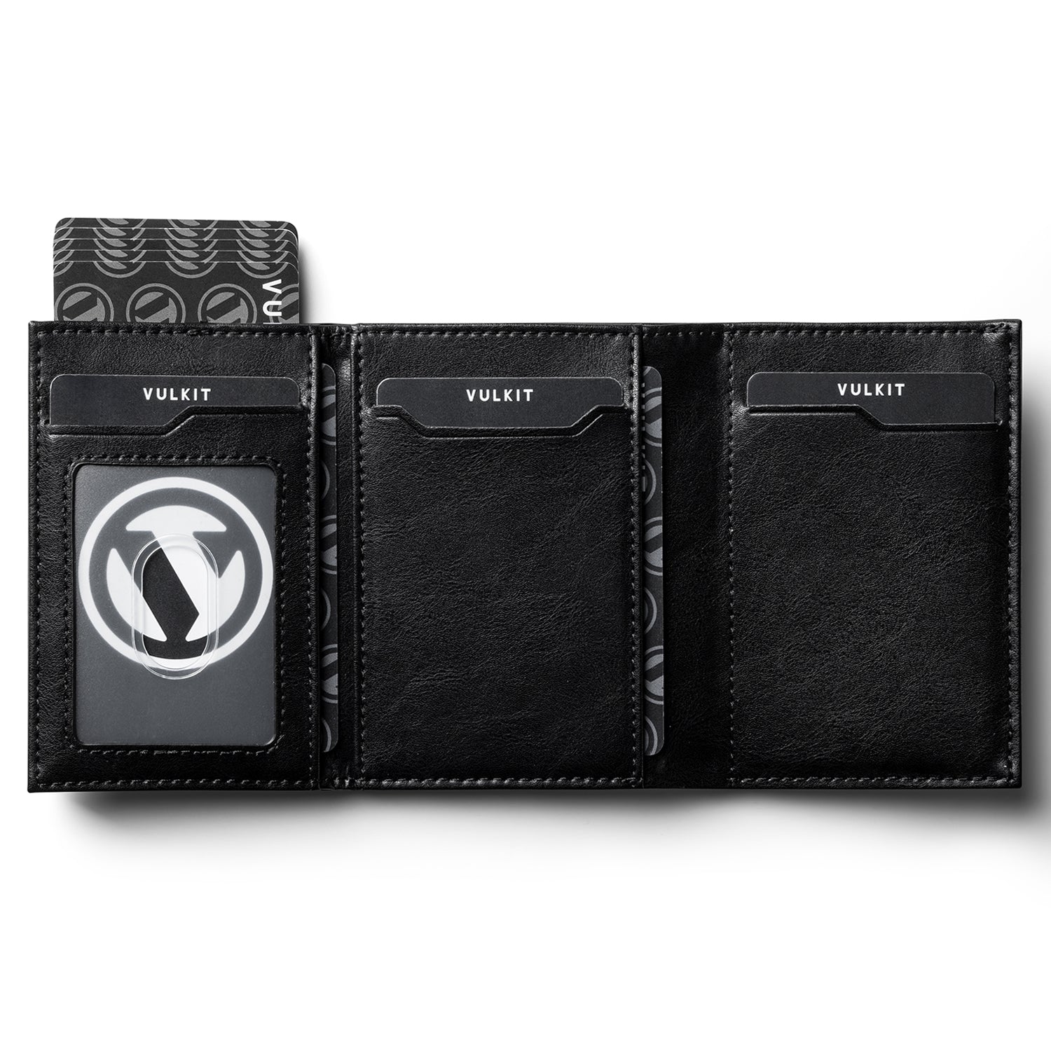 VULKIT Pop Up Wallet VC302 Portafoglio Alluminio Nero con Zip