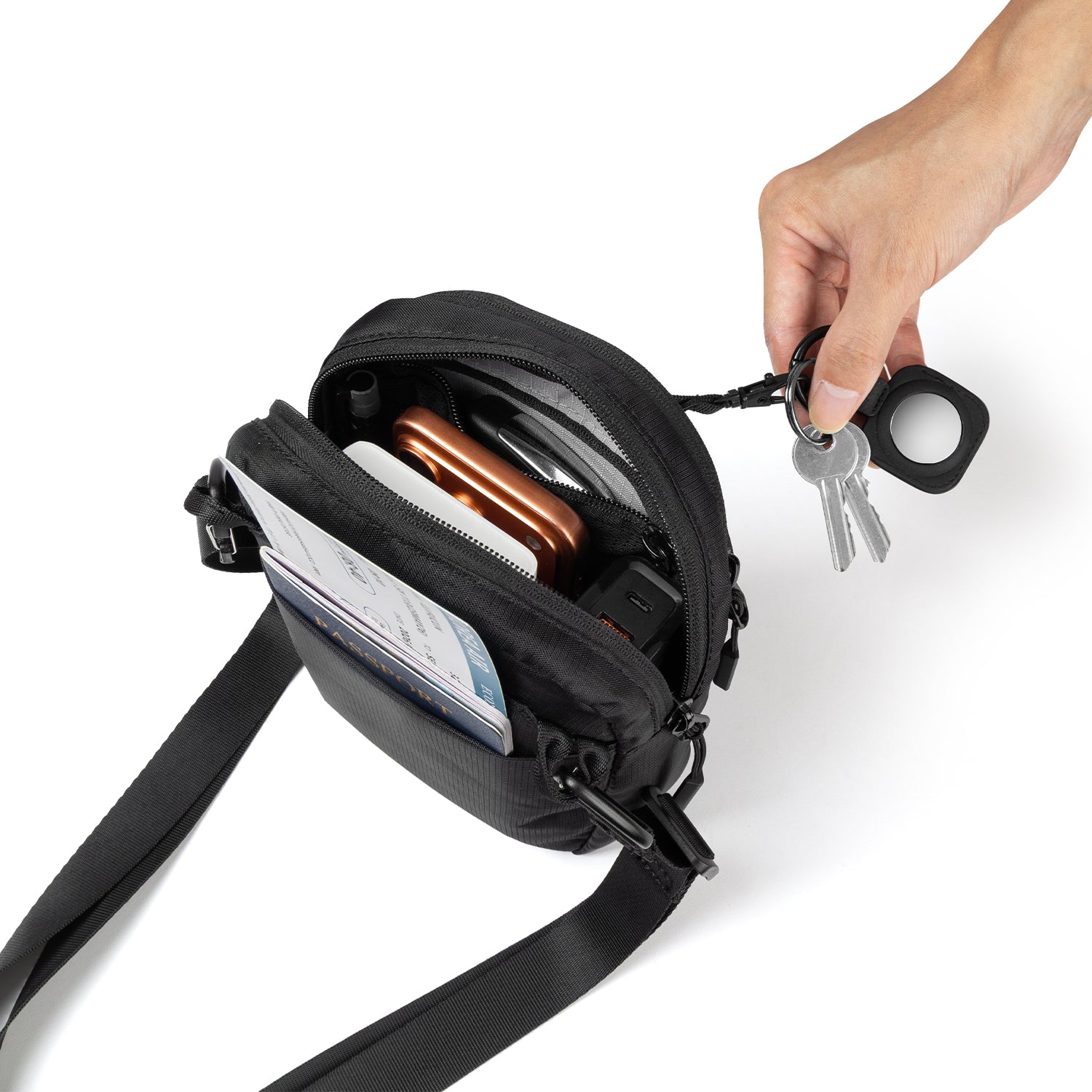 VULKIT VB115 City Flux Tracolla 1,3L Nero Compatta