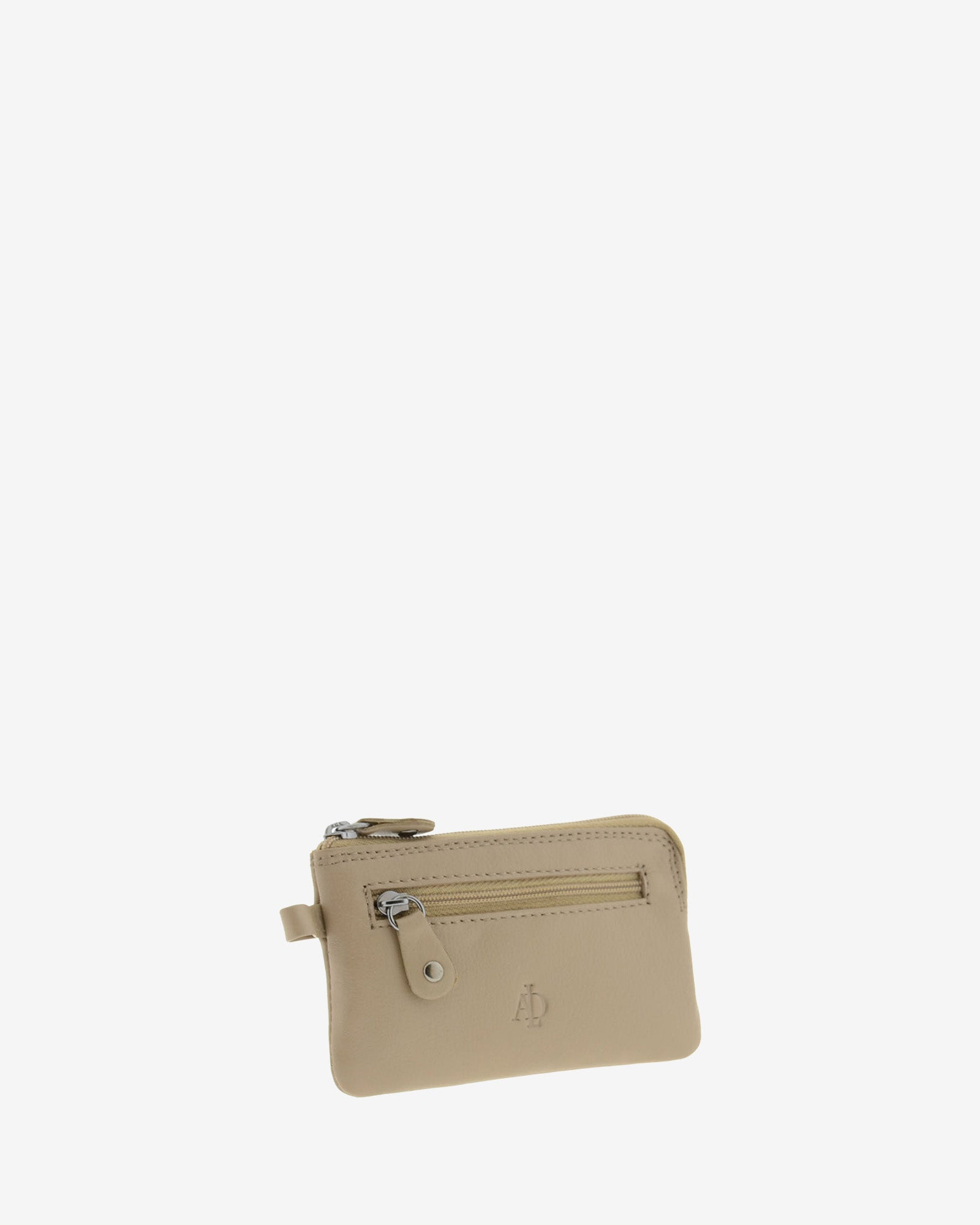 Adapell 8011 portamonete pelle nero doppia zip sottile