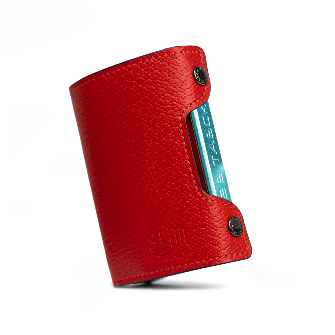 SLim Be Tasck Cinghialino portafoglio rosso pelle compatto