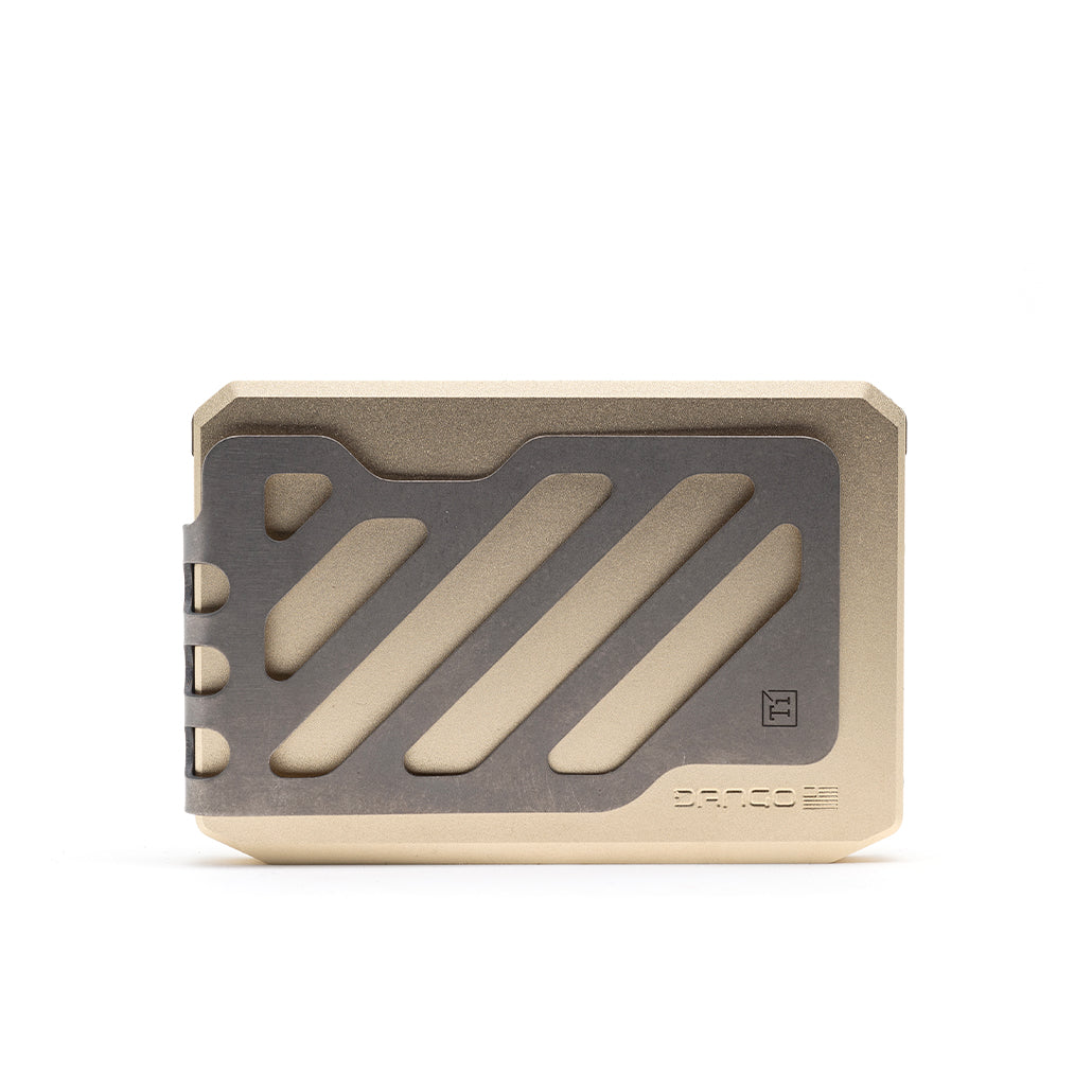 Dango SK1 Slide Kick portafoglio Champagne Gold RFID 6 carte