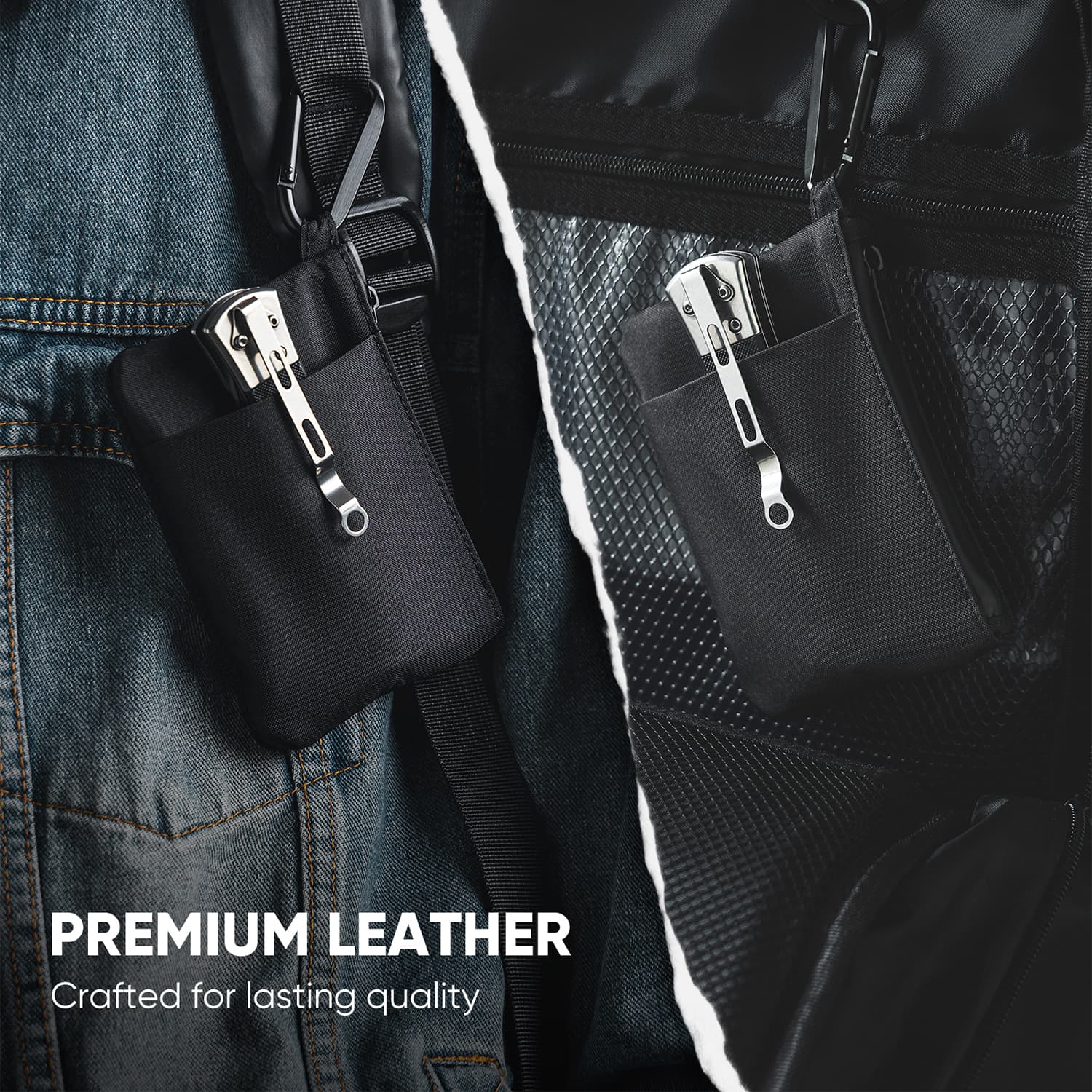 Vulkit VWW154 Mini Pouch Nero RFID con Moschettone