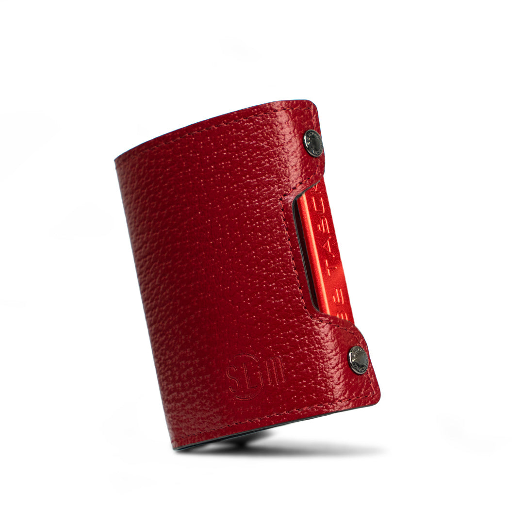 Be Tasck Astuccio Pelle Cinghialino Bordeaux Frame Nero