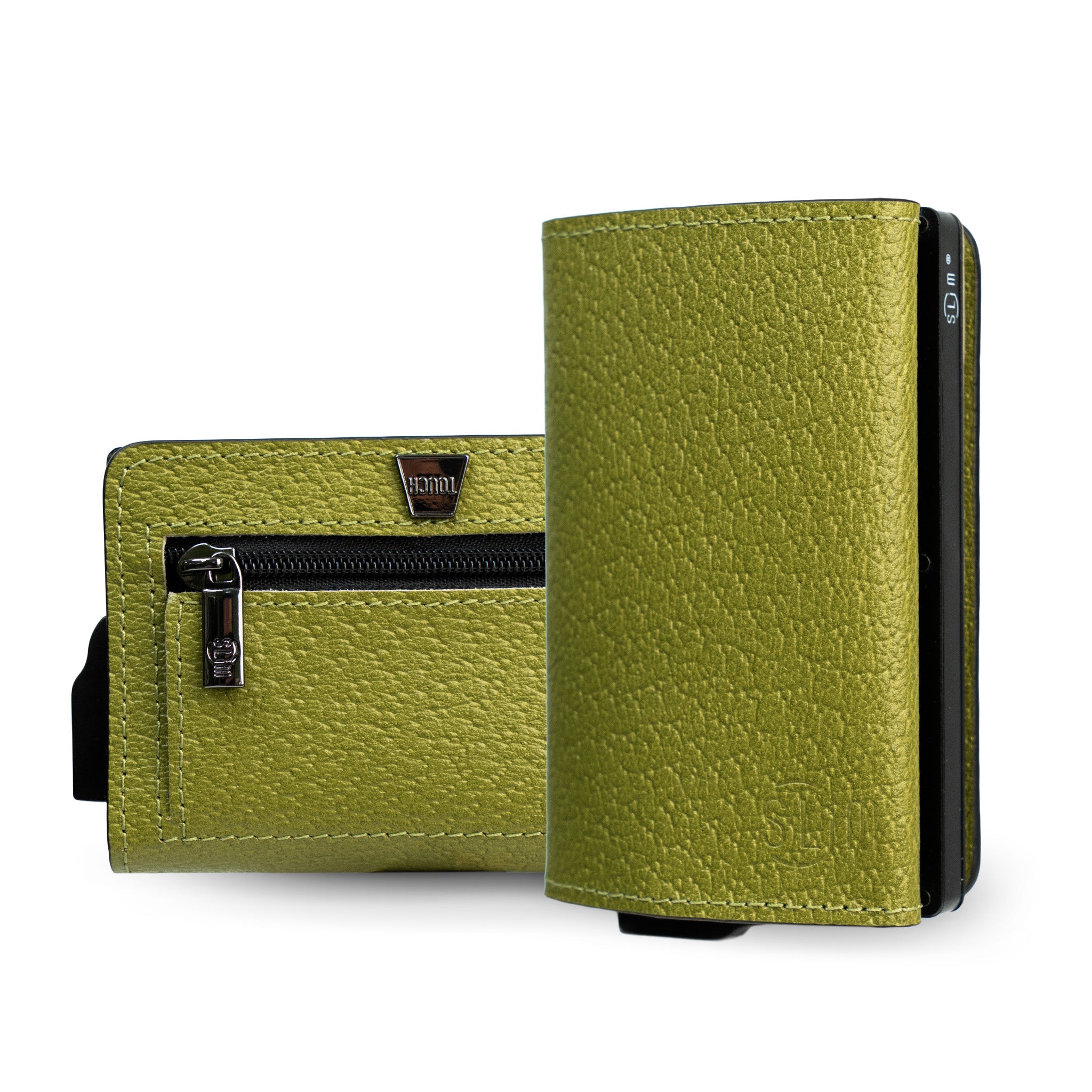 SLim Touch Verde Pistacchio portafoglio cinghialino