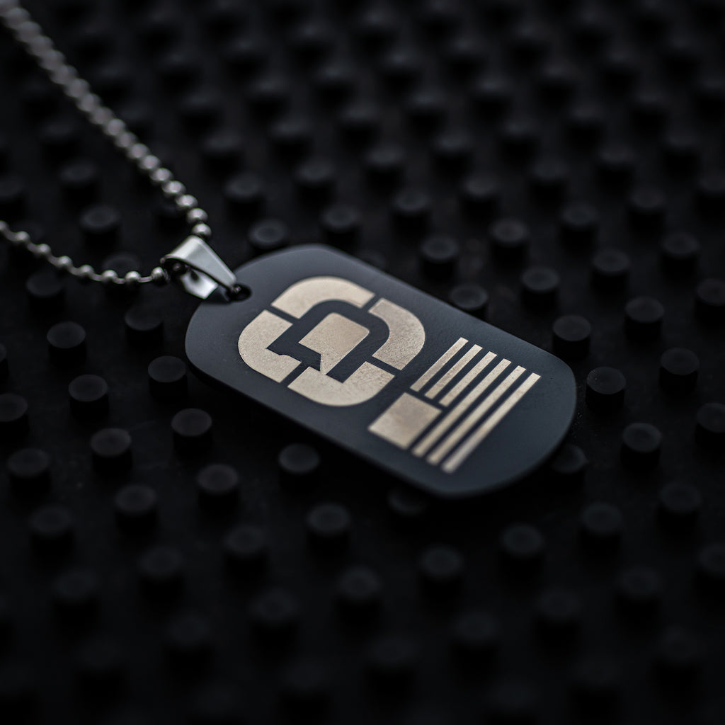 Dango Apparel Dog Tag piastrina acciaio nero 50 mm