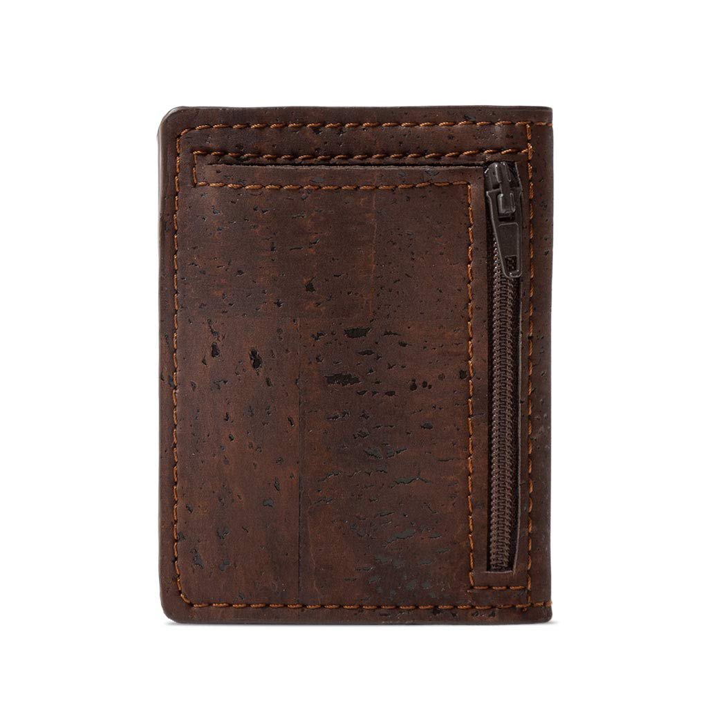 Corkor Wallets Portafoglio Uomo Slim Sughero RFID Marrone